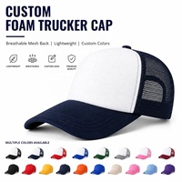 Gorra Trucker de Espuma con Logotipo Personalizado, Malla Trasera, Gorra de Béisbol Promocional para Impresión y Bordado, Gorra en Blanco Unisex, OEM, Venta al Por Mayor