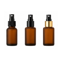 Flacon pulvérisateur de parfum en verre ambré de luxe de 50 ml vide avec pompe, diffuseur à bâtonnets, 100 pièces, impression sérigraphique, carton
