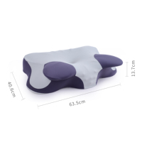 Oreiller de soutien cervical ergonomique personnalisé en forme de papillon, rembourré de mousse à mémoire de forme, hypoallergénique, respirant, certifié Oeko-Tex