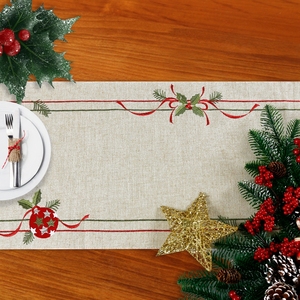 Owenie vàng thêu long lanh sáng bóng vải phòng khách trang trí món quà giáng sinh thêu bảng <span class=keywords><strong>Runner</strong></span> - Product Image 2
