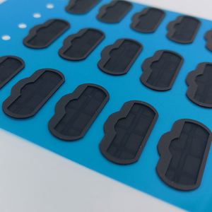 Die Cutting Excellent Black Color PORON EVA PE Foam <b>Silicon</b> Foam Die-Cuts Pads Self-Adhesive PET Blue Transparent Film - Product Image 1