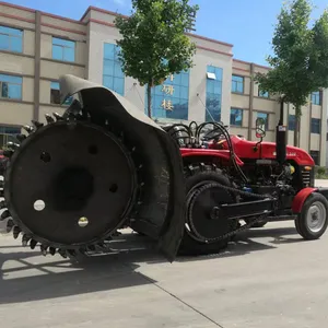 Factory Supply Farm Trencher with Chain Saw Ditching Trenching Machine Price good use trencher