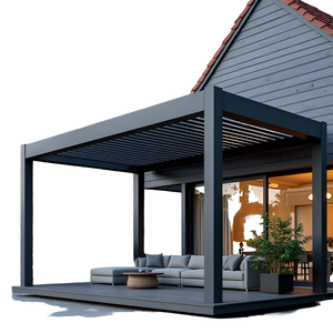 <span class=keywords><strong>Pergola</strong></span> <span class=keywords><strong>Bioclimatique</strong></span> en Aluminium Robuste et Antirouille, Toit Rigide en Alliage d'Aluminium, Taille Personnalisée en Usine, Idéale pour Zones de Loisirs et Complexes Hôteliers - Product Image 1