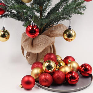 2021 Colgante de bola de árbol de Navidad a prueba de roturas de 4cm Decoraciones de bolas de Navidad calientes 24 colgantes circulares en caja - Product Image 3