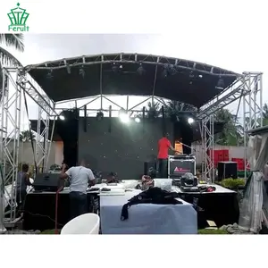 Preço barato sistema de treliça de alumínio para eventos de festas de concerto com design de treliça de telhado curva em miniatura personalizada