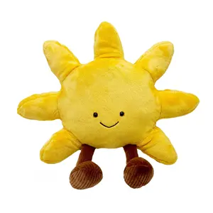 Kawaii yeni Amuseable güneş küçük güneş yumuşak peluş heykelcik sevimli bebek ayçiçeği atmak yastık yastık