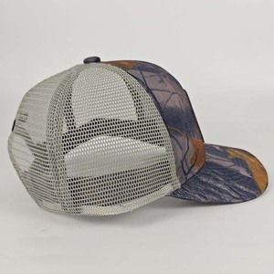 <span class=keywords><strong>Gorra</strong></span> Trucker de Camuflaje Forestal al por Mayor con Logotipo de Parche de Cuero Personalizado para Caza de Ciervos, <span class=keywords><strong>Gorra</strong></span> Ajustable con Malla Trasera - Product Image 5