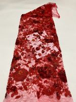 Plante Colorée Broderie Paillettes Broderie Haut De Gamme Robe Cheongsam Tissu À Paillettes