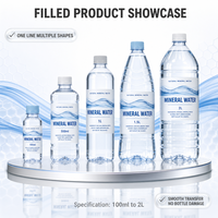 Machine de rinçage, bouchage et conditionnement 3-en-1 pour bouteilles d'eau pure minérale en acier inoxydable 304 avec contrôle servo PLC