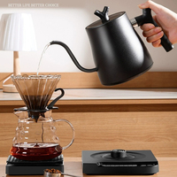 Vente en gros Solution polyvalente pour la maison Bouilloire électrique à col de cygne en acier inoxydable pour le café et le thé