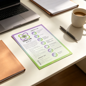 Impression couleur personnalisée, service de santé <span class=keywords><strong>NDIS</strong></span>, papier couché 157 g/m², dépliant à feuille unique - Product Image 3