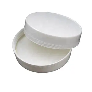 Eco-friendly packaging PP plastic cream jar lid vertical stripe major diameter 75 mm screw caps plastic lids