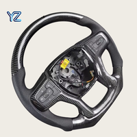 Volante de Fibra de Carbono Compatible con Chevrolet Silverado GMC 1500 2500HD 3500HD Tahoe Suburban 2019-2023, Piezas de Mejora para el Interior del Automóvil