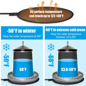 <span class=keywords><strong>Chauffe</strong></span>-<span class=keywords><strong>eau</strong></span> <span class=keywords><strong>flexible</strong></span> en silicone 120 V 35 W pour poulets et volailles, pour seau métallique - Product Image 6