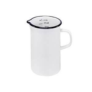 Karl Krüger Litermaß 1 l Ø 10cm emailliert weiß - Product Image 1