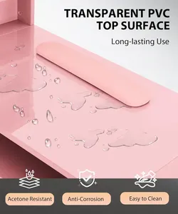 Table à ongles rose pour technicienne, bureau pour technicienne, table de manucure, station pour maquillage, beauté, spa, salon, personnalisable - Product Image 4