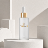 Flacon compte-gouttes professionnel en verre dépoli de 30 ml de qualité spa avec collier doré pour huile de massage et sérum