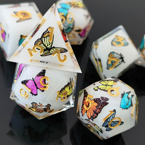 Tinh tế Vàng WHIT phổ biến đôi RPG dán ngục tối đa diện và rồng xúc xắc được thiết lập cho các trò chơi nhập vai - Product Image 6