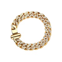 Bracelet chaîne cubaine géométrique en acier inoxydable plat haut de gamme de marque de créateur, style hip-hop, convient aux hommes et aux femmes
