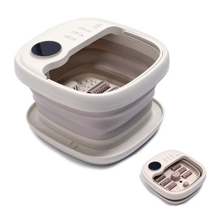 Usine directement vente nouvelle conception pliable pied Spa masseur Portable télécommande chauffage lumière rouge bulle 10L pied - Product Image 1