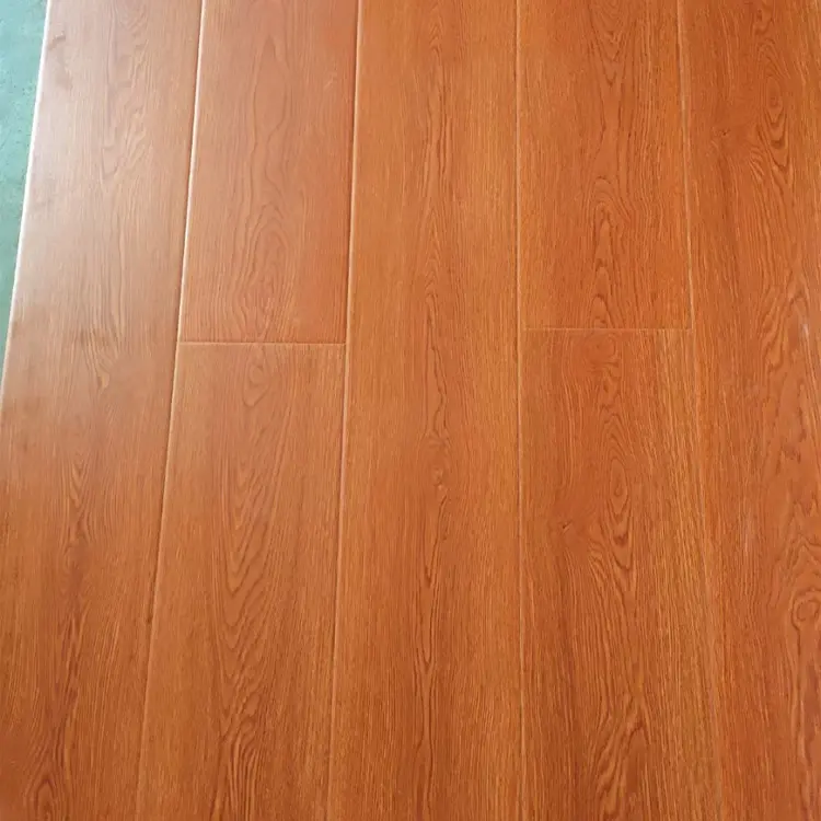 Pino dorato HDF ultimo Design 14mm pavimento in legno impermeabile con serratura in legno massello di colore rosso piatto