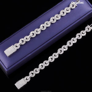 RTS 100% Pass Tester catena infinita VVS Moissanite diamante 13mm in argento Sterling a catena Rapper <span class=keywords><strong>collana</strong></span> Hip Hop moda - Product Image 5