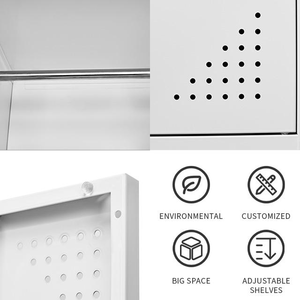 Lemari Penyimpanan Pakaian Besi Pintu Ayun, Kualitas Komersial, Baja, Dapat Dikunci, Dapat Disesuaikan, Tahan Lama, Hotel, Sekolah, Rumah, Kantor - Product Image 6