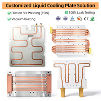 Plaque de refroidissement liquide en alliage d'aluminium sur mesure, plaque de refroidissement à tubes de cuivre, plaque de refroidissement à eau en aluminium usinée avec précision
