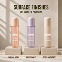 Flacon pulvérisateur à pompe pour brume fine, format voyage, en PET mat givré à paroi épaisse, personnalisé par le fabricant, pour marque cosmétique