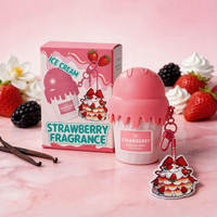 Llavero Portátil Kawaii con Aroma a Cereza, Ciruela, Chocolate Negro y Peonía, 50 ml, 1.6 oz, Aroma Dulce y Duradero para Mujer, Perfume con Aroma a Helado