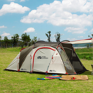 Mobi Garden Family Tent Un dormitorio Una sala de estar Gran espacio A prueba de viento Impermeable Tela Oxford Persiguiendo sueños en el campamento - Product Image 2