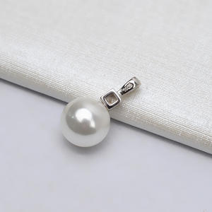 Collier pendentif en argent S925 pour femmes, accessoires de bricolage avec perle, sertissage creux, petites capuchons de perles, produit semi-fini 716 - Product Image 4