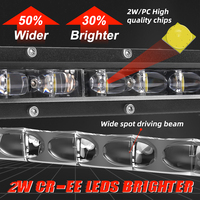 Barre lumineuse stroboscopique LED super mince à une rangée 6000K pour conseiller en trafic puissance 100W pour UTV voiture nouvel état
