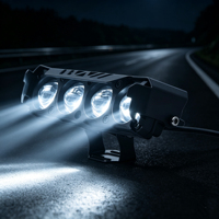 Phare LED pour moto, projecteur ultra-lumineux pour vélo électrique, double couleur, faisceau haut et bas, accessoires de personnalisation