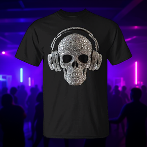 Camiseta con Diseño de Calavera DJ con Audífonos, Categoría Promocional - Product Image 3