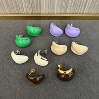 Boucles d'oreilles inspirées de sculptures, style rétro français, accessoires personnalisés en cuivre pour femmes