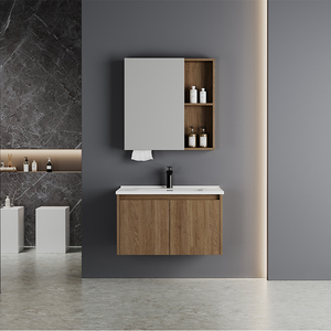 Venta Directa de Fábrica, Combinación de <span class=keywords><strong>Lavabo</strong></span> y <span class=keywords><strong>Mueble</strong></span> para <span class=keywords><strong>Baño</strong></span>, Muebles Modernos de PVC para <span class=keywords><strong>Baño</strong></span>, Montados en la Pared - Product Image 4