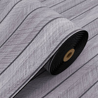 Autocollant mural 3D en PVC auto-adhésif à rayures en grille de bois, moderne, imperméable, résistant aux taches, pour la décoration de la maison, panneau mural autocollant 40 cm
