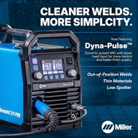 Saldatrice MIG Miller Millermatic 211 Pro 120/240V a Doppio Voltaggio, Macchina per Saldatura Inverter Portatile per Acciaio e Alluminio