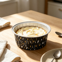 Boîte à gâteau en aluminium épaisse de 125 ml (4,2 oz) pour Noël, moule à pudding, moule à dessert résistant à la chaleur, jetable, pour four
