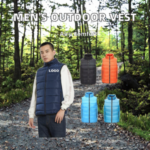 เสื้อกั๊กขนเป็ดกลางแจ้งสำหรับผู้ชายสไตล์ลำลองระบายอากาศได้ด้านนอกมีซิปกระเป๋าสะท้อนแสง - Product Image 2