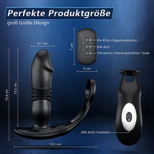 Vibratore Anale 3 in 1 per Uomo con Telecomando, Massaggiatore Prostatico e Anello Penieno - Product Image 5