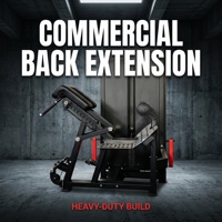 Appareil d'hyperextension dorsale commercial robuste avec cadre en acier épais et réglage multi-niveaux haute densité