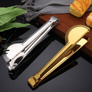 Multi Function 201 Stainless Steel Food Clip Home Kitchen Cooking Bread Pasta Barbecue Gold <strong>Serving</strong> <strong>Tongs</strong> - Product Image 5