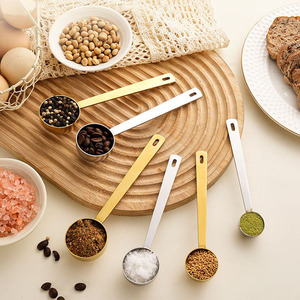 Cuchara Medidora <span class=keywords><strong>de</strong></span> Café con Mango Largo, Cuchara Medidora <span class=keywords><strong>de</strong></span> Mesa, Herramientas <span class=keywords><strong>de</strong></span> Medición, Cuchara para Azúcar, <span class=keywords><strong>Leche</strong></span> en Polvo y Especias, en Plata y Oro - Product Image 6