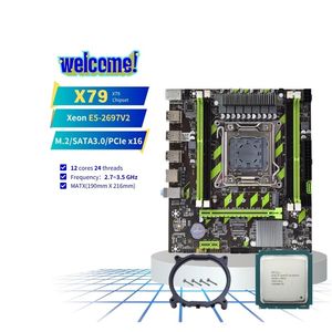 Nuovo Kit scheda madre X79 per postazione di lavoro per PC Desktop Set Combo Intel Xeon E5 2697 V2 CPU con <span class=keywords><strong>DDR3</strong></span> ECC nuovo prodotto X79 scheda madre - Product Image 1