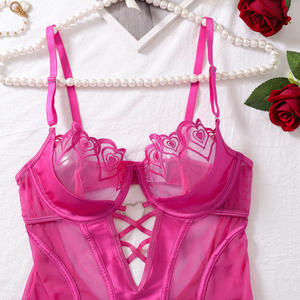 Envío de la gota Body de malla transparente Ropa de dormir sexy Lencería Rosa caliente Mujeres eróticas Ropa interior sexy Lencería - Product Image 5