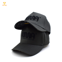 Casquette de baseball structurée à 5 panneaux, unisexe, vintage, imprimée, gris foncé, avec broderie 3D, en tissu Oxford de haute qualité, pour l'extérieur et les loisirs