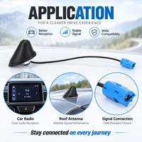 Penggantian Basis Antena Atap Kendaraan, Basis Antena Mobil Kerucut dengan Kabel Tunggal dan Konektor Gaya OEM Biru