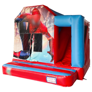 2025 nouveaux <span class=keywords><strong>jeux</strong></span> gonflables en plein air <span class=keywords><strong>super</strong></span>-<span class=keywords><strong>héros</strong></span> thème Combo qualité commerciale videur gonflable personnalisé Hous pour la vente commerciale - Product Image 1